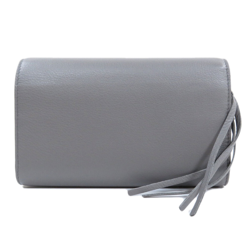 Balenciaga Paper Wallet Calfskin Zip Leather Around Money Long